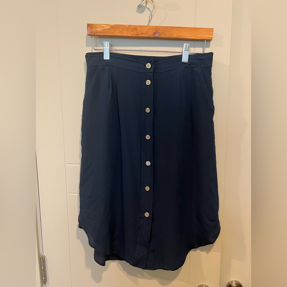 Navy Madewell Skirt with pockets